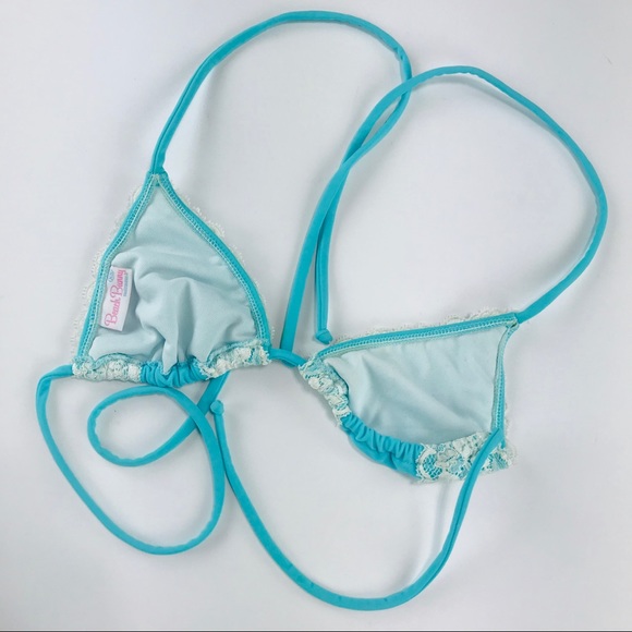 Beach Bunny blue lace bikini top - Picture 3 of 4